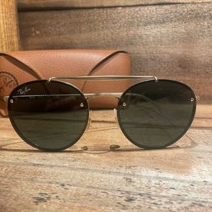 Ray-Ban Blaze Round Double Bar Sunglasses Unisex